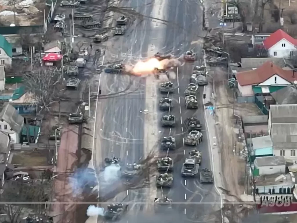 Russian Tank Brigade Ambushed