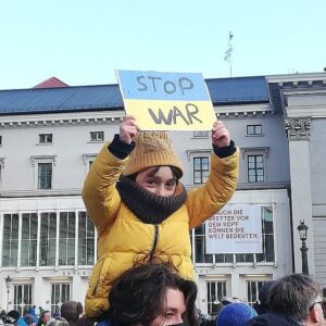 Demonstration for solidarity and peace in Ukraine 2022-02-27 by Pulse of Europe in Munich