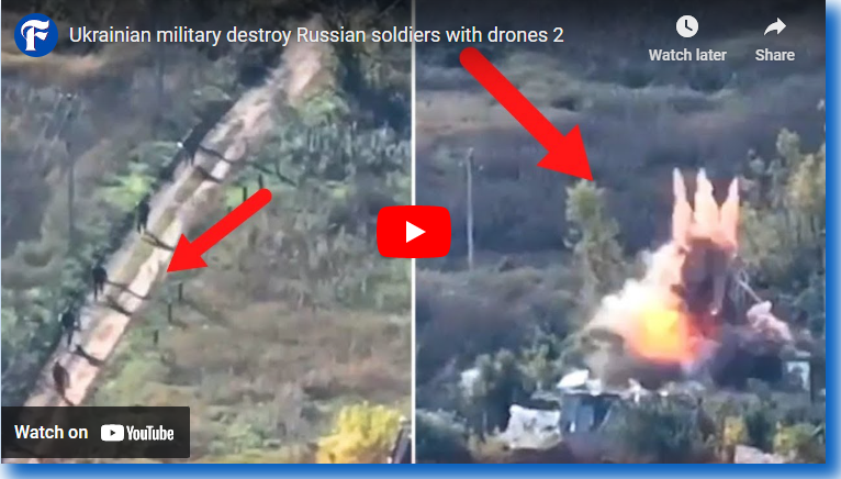 Drone footage! ukrainian military forces destroyed russian armored vehicle with drone strike