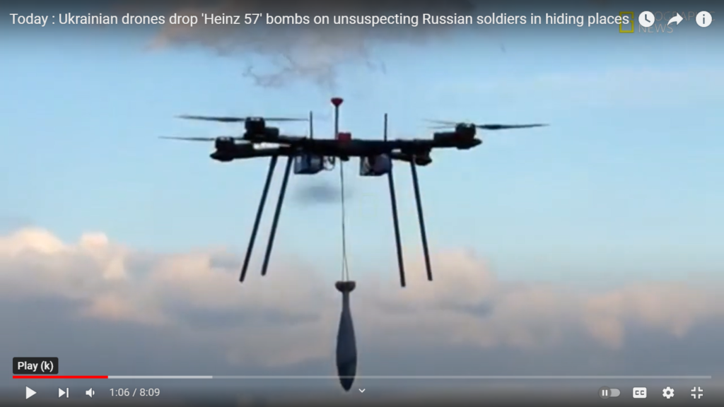 Ukrainian Drones Drop heinz 57 bombs on unsuspecting Russian soldiers in hiding places -- Ukraine War Combat Youtube Videos