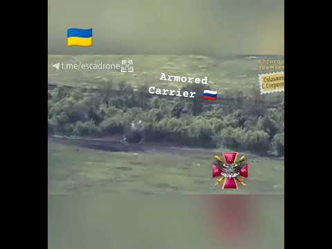 Ukraine â˜  War: Drone Footage of Russian Vehicle Running over Landmine near Antonovsky Bridge