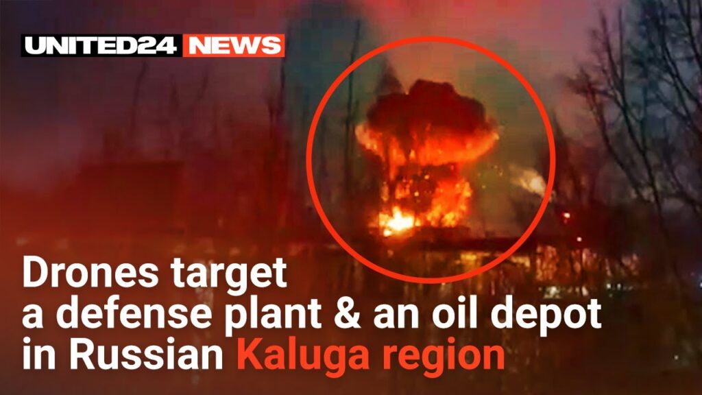 🔥Drone strikes hit Kaluga! Witness the aftermath of a devastating attack on an oil depot & potential military target.  Uncover the escalating conflict & its implications.  Click to learn more! 💥