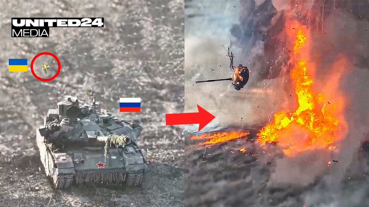 Ukraine Drone Warfare: FPV Strikes vs. Russian Tanks 🇺🇦🇷🇺