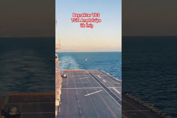 YouTube thumbnail for Bayraktar TB3: First Landing on TCG Anadolu 🇹🇷✈️