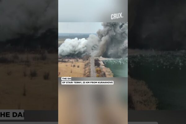 Ukraine's Kurakhivske dam: 🇺🇦 Explosions, flooding, & a new war front?  Videos reveal the chaos.  Click to uncover the truth ⚠️