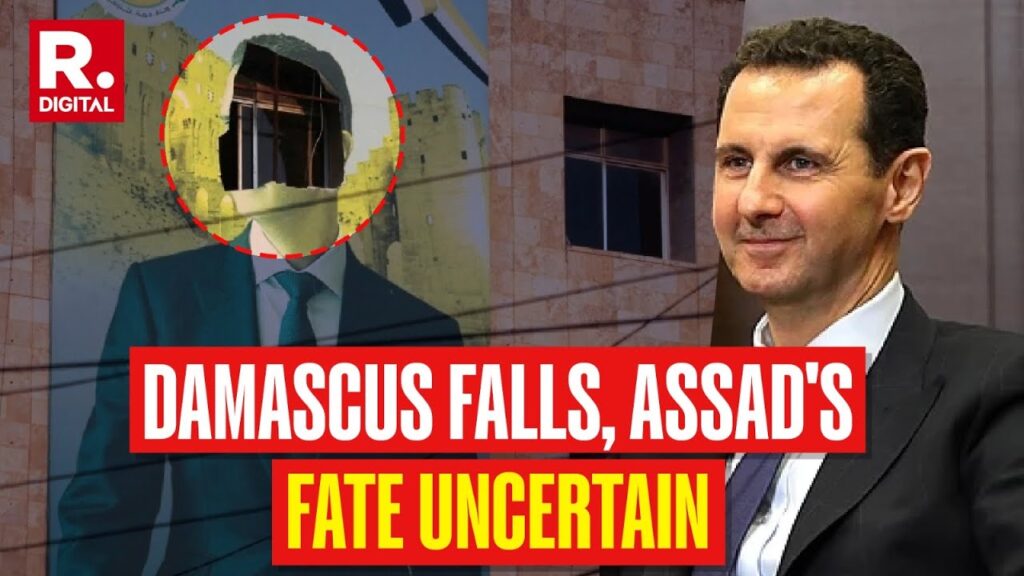 Witness Damascus teeter on the brink! 💥 Rebel forces storm the palace, Assad flees. Is this the end? Click to see the shocking footage unfold.