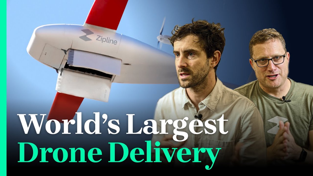 Zipline drones: 1M deliveries!  From Rwanda's healthcare to US pizza , witness the drone delivery revolution.  Watch now!