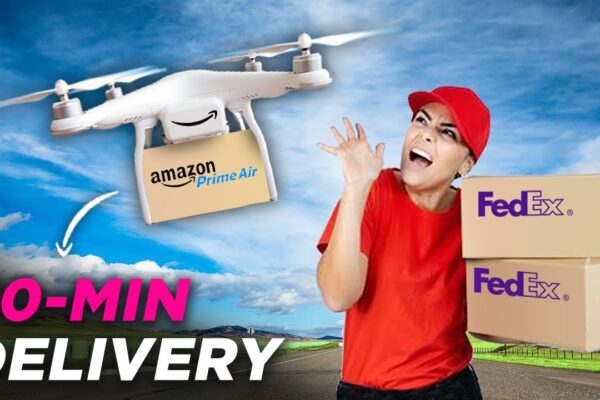 Drone deliveries are revolutionizing shipping!  Explore how Amazon's Prime Air and other drone programs are transforming logistics, cities, and global trade.  Learn more!