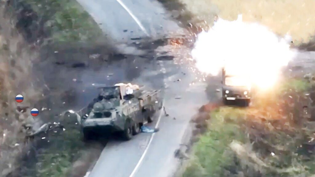 Witness  Ukrainian drone warfare! See how ingenuity turns the tide against Russian armor. Click to see the shocking videos.