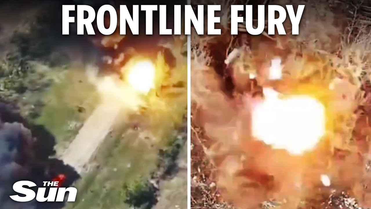 Drone warfare in Ukraine: Witness the terrifying reality of grenade-dropping drones.  Uncensored videos reveal the brutal impact on soldiers. ☠ Click to learn more.