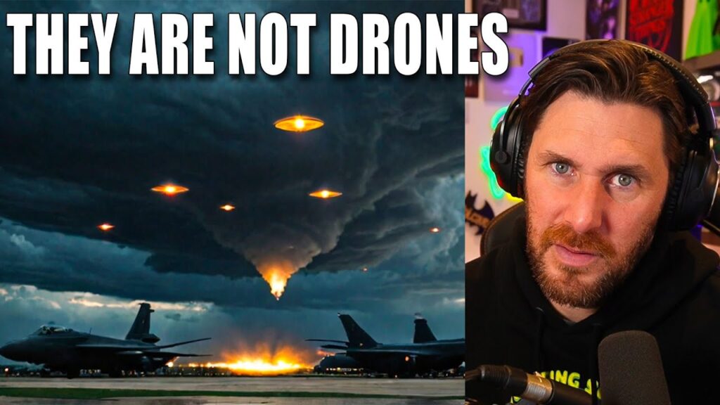 Mystery drones swarm US military bases!   Are they reconnaissance, or a threat?    Videos reveal escalating incursions.  Click to uncover the truth.