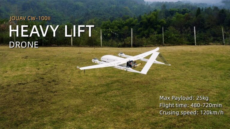 Real-time AI vision takes flight!  JOUAV CW-100II drone boasts 12hrs flight, 25kg payload, & autonomous operations.  See how intelligent drones are changing the game!  Click to learn more.